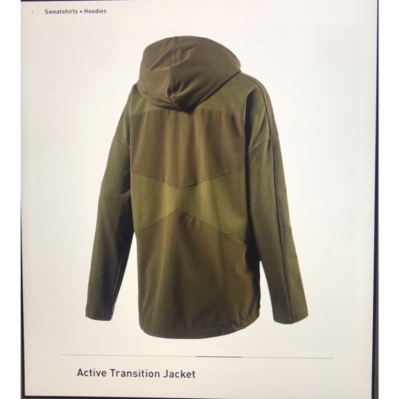 Puma Transition Jacket army green .Sz S - Picture 2 of 12